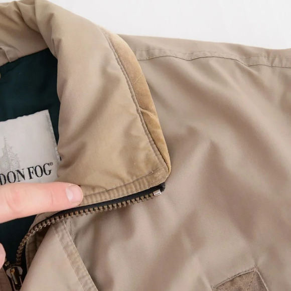 Vintage London Fog Taupe Parka Jacket -  Size 38R - Picture 7 of 15